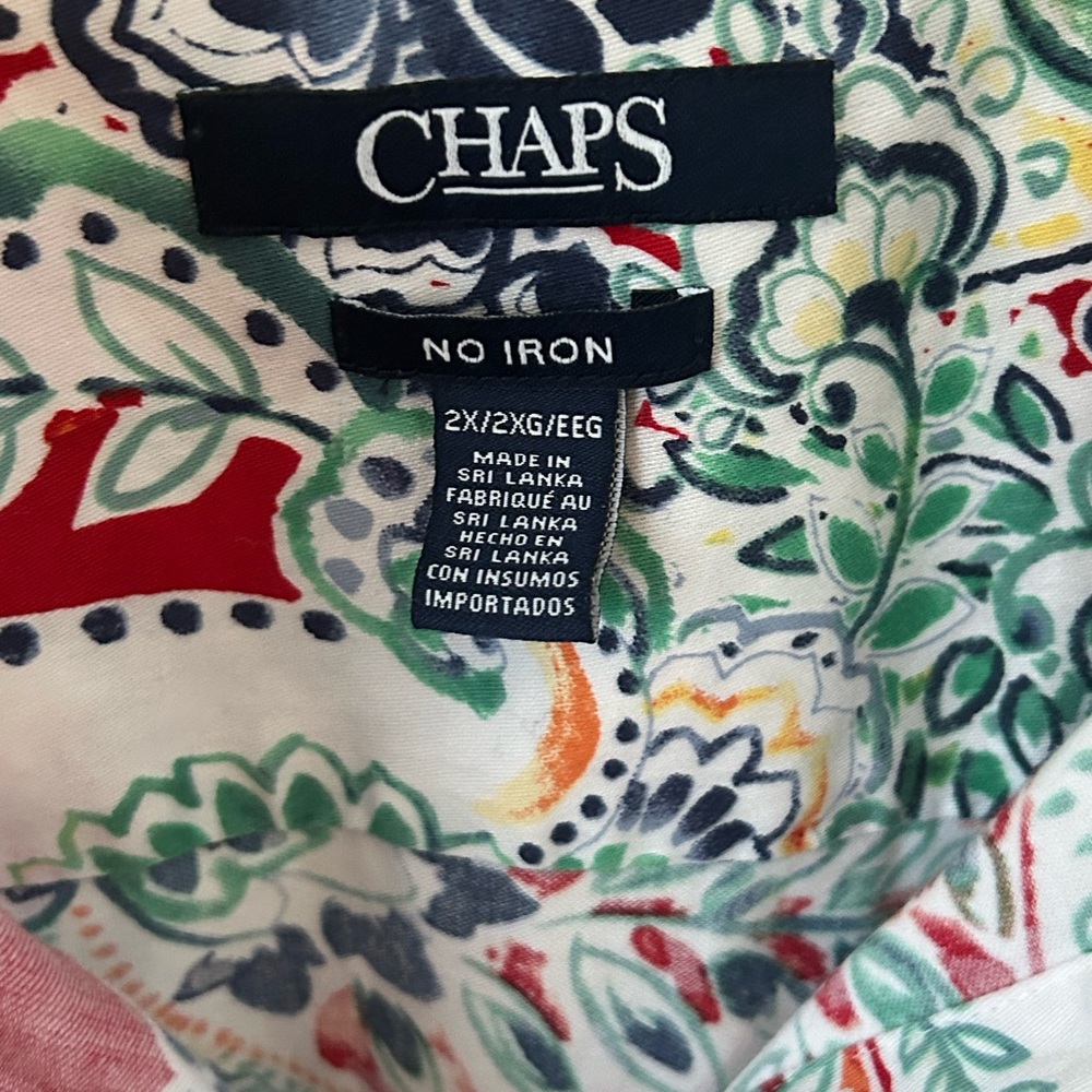 Chaps Women's Shirt Sz 2X No Iron - Picture 4 of 6